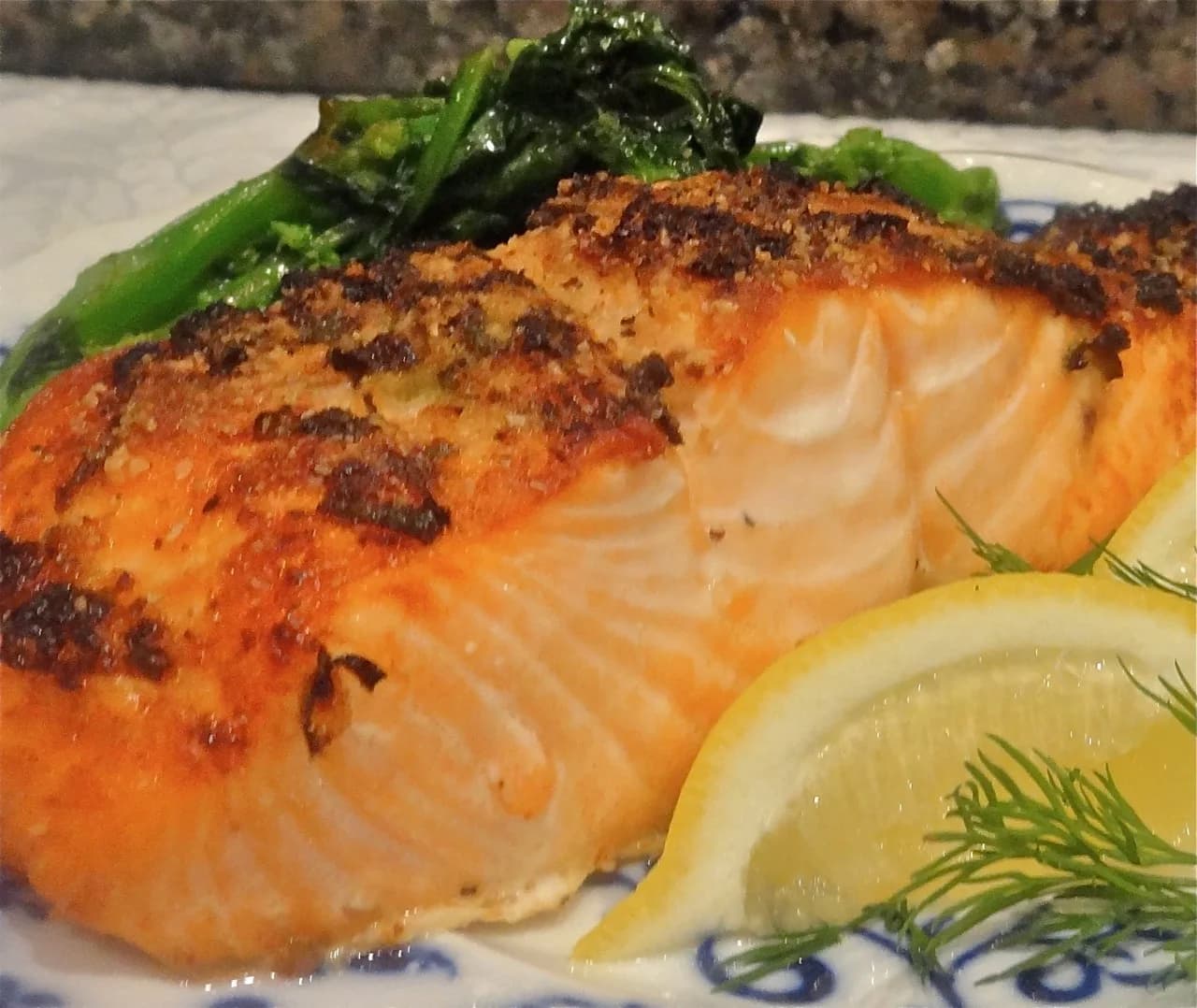 Broiled Salmon with Horseradish Crust