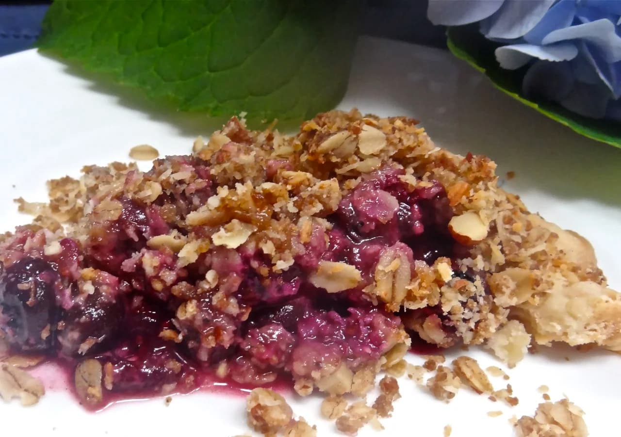 Blueberry Pie with Oat-Coconut Streusel