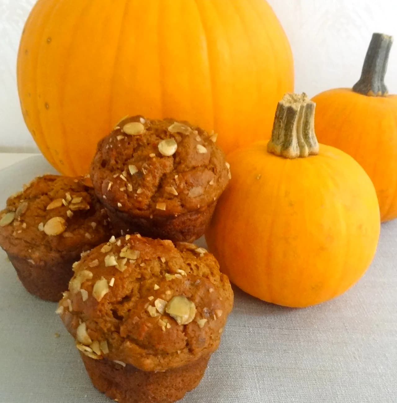 Pumpkin Muffins with Kefir and Pumpkin Seeds