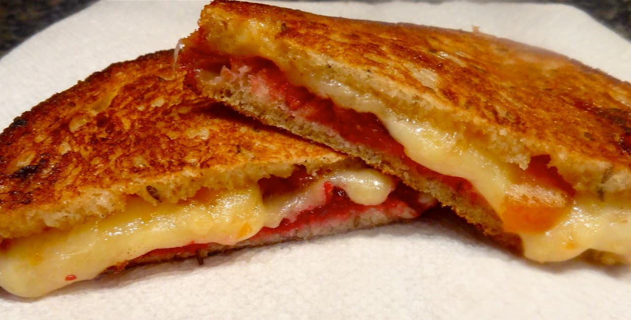 Grilled Cheese and Cranberry Sauce Panini