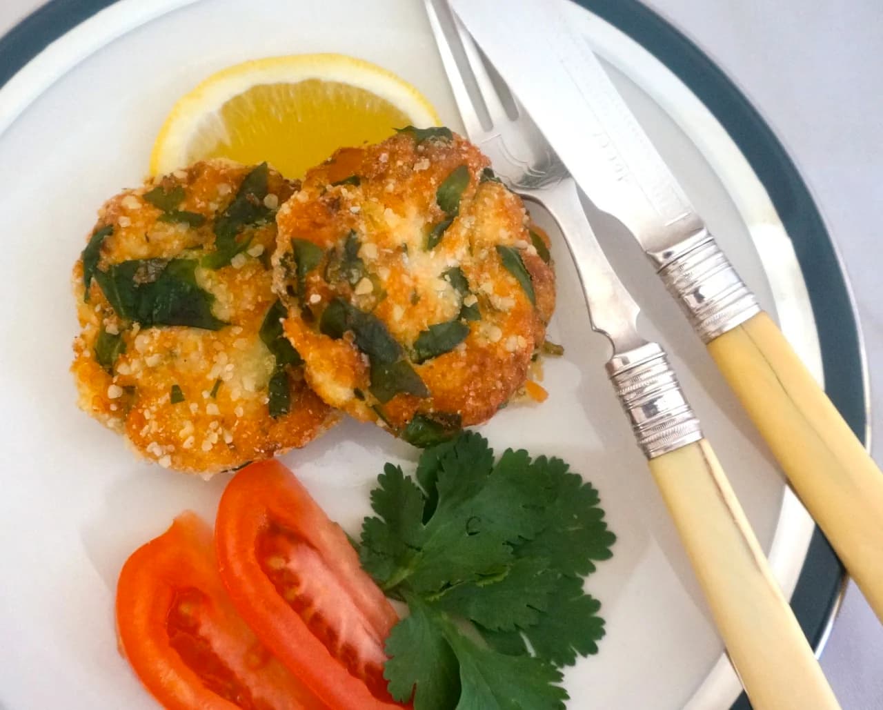 Salmon, Potato and Spinach Patties