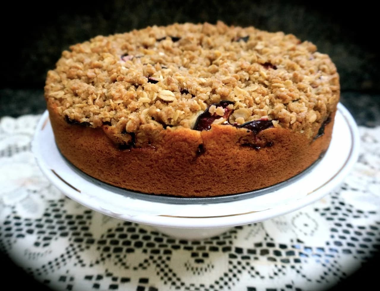 Plum Cake with Oat Streusel