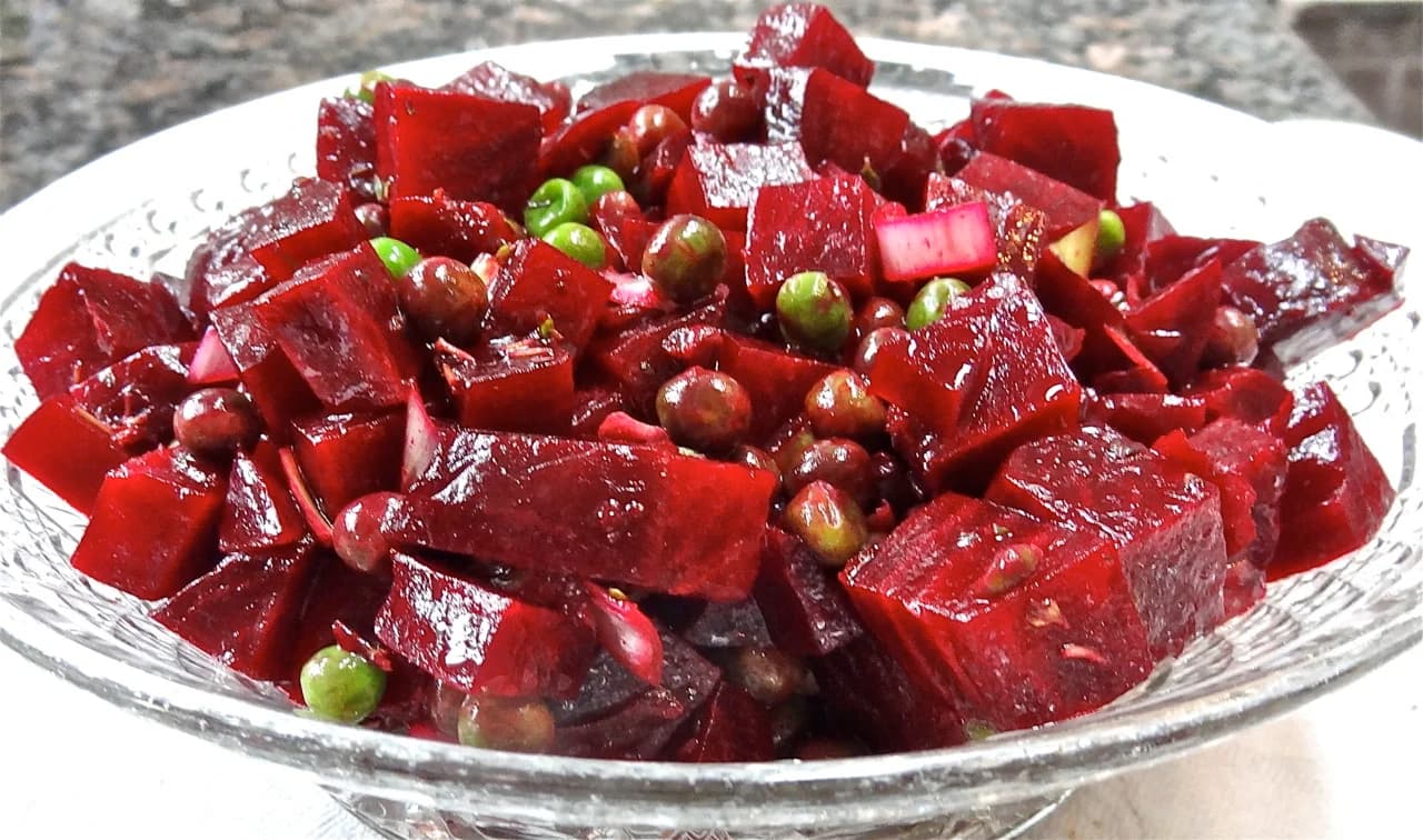 Beet Salad with Peas