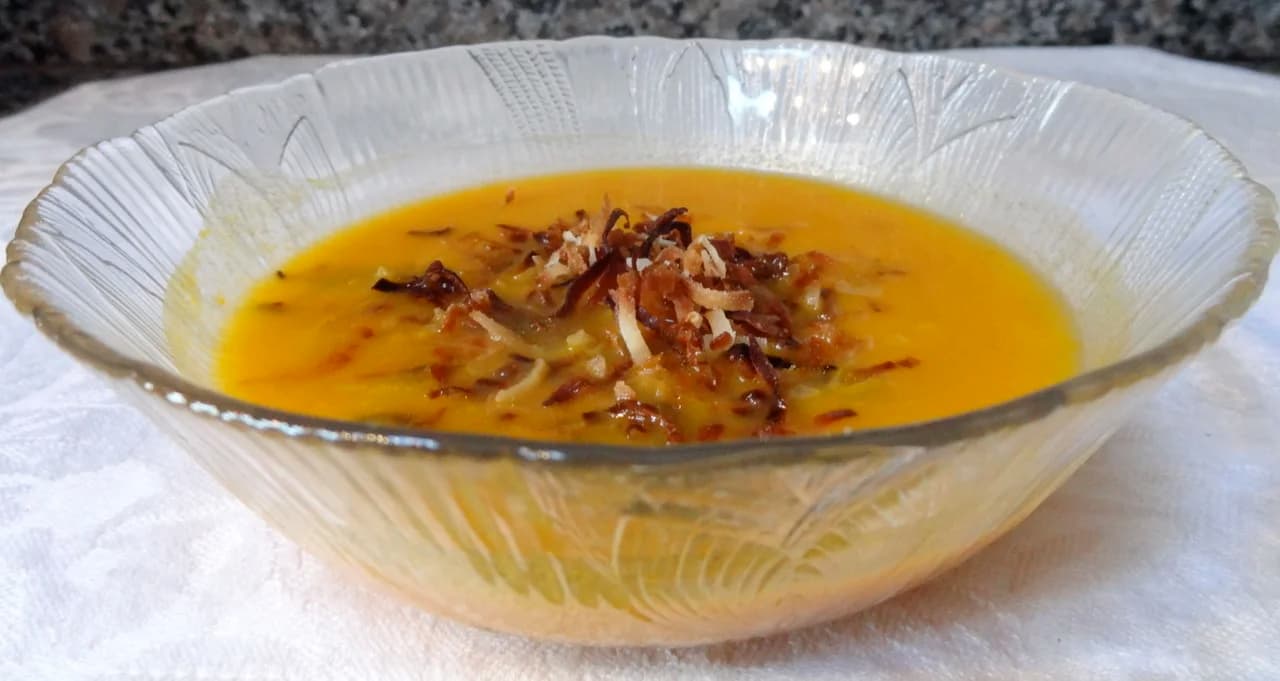 Carrot Soup with Harissa and Coconut
