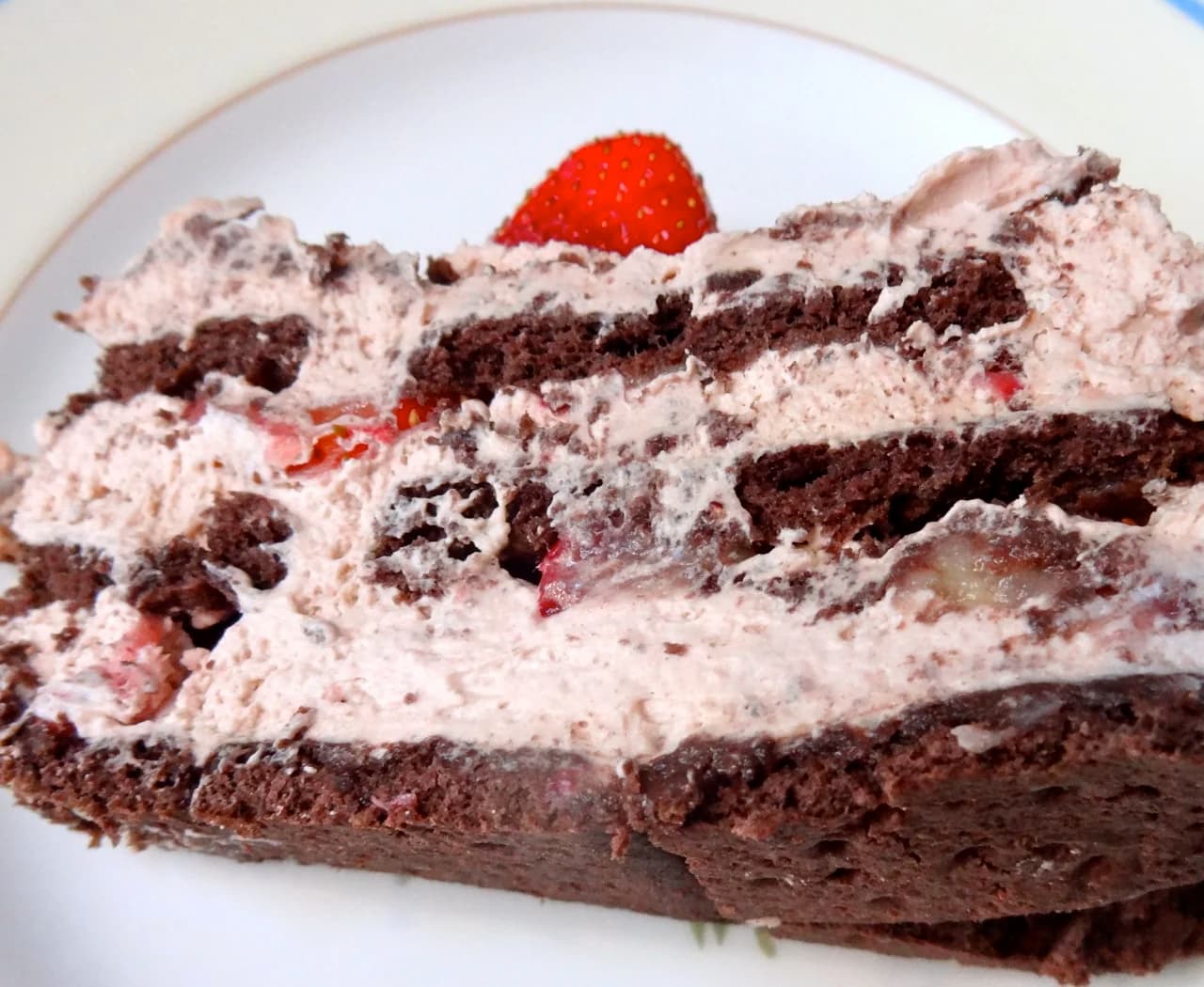 Chocolate Icebox Cake with Strawberries