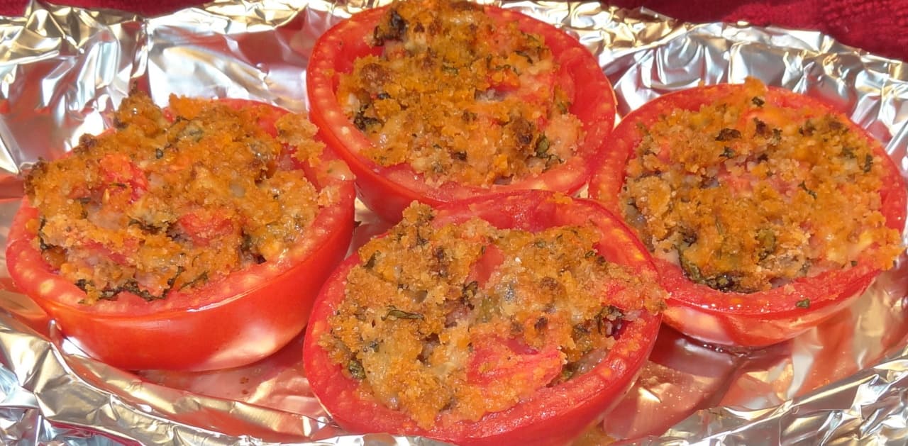 Roasted Tomatoes with Cheese