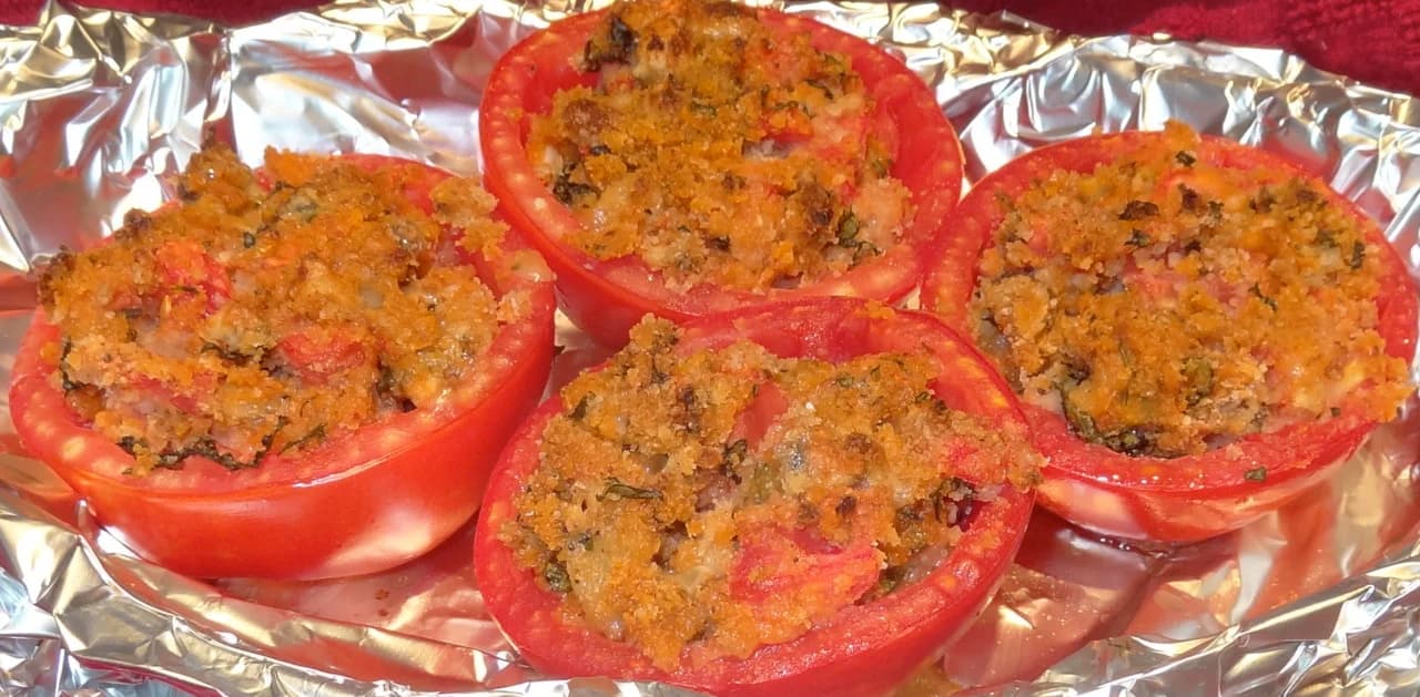 Roasted Tomatoes with Cheese