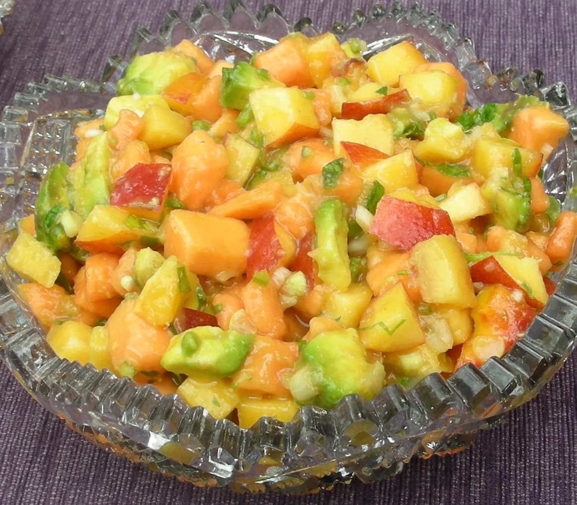 Papaya and Peach Salsa