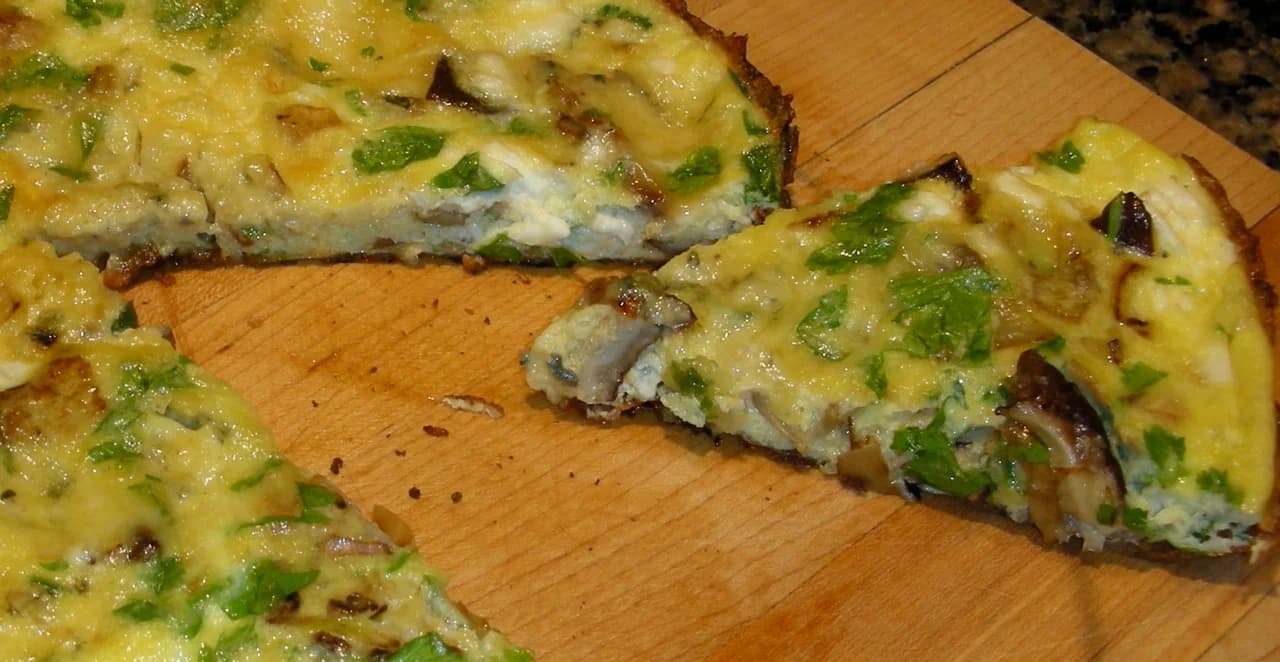 Shiitake Mushroom and Blue Cheese Frittata