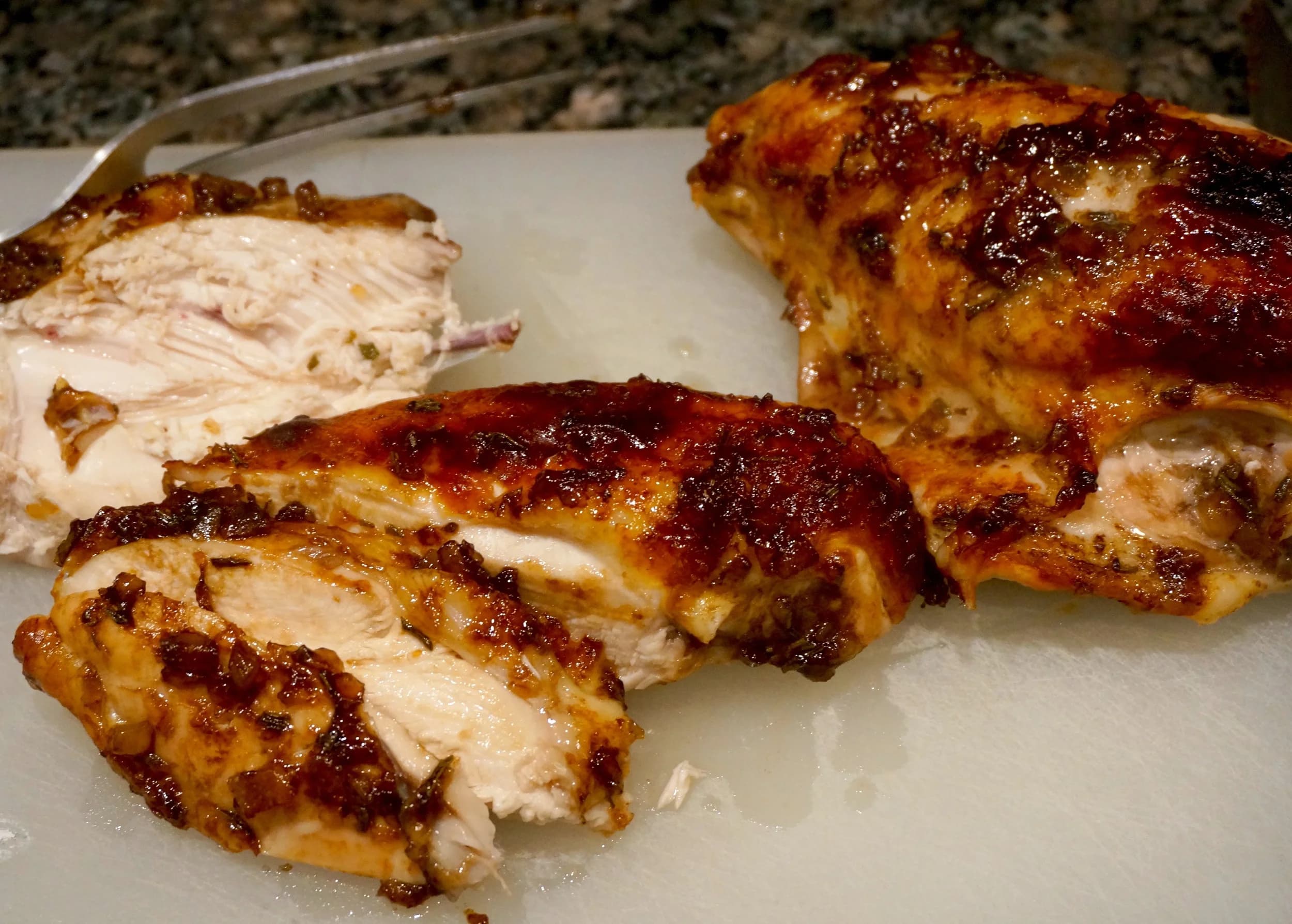 Roasted Chicken with Ginger Preserves and Rosemary