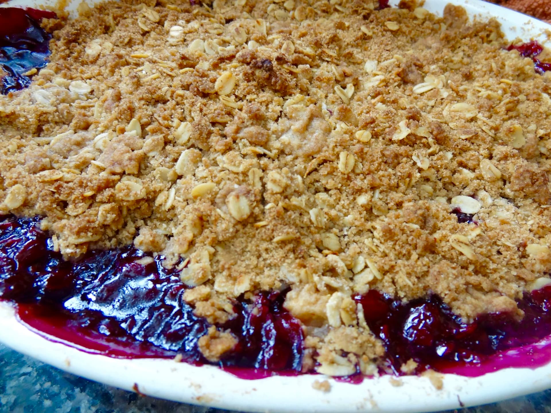 Blueberry Crisp with Oat-Streusel Crust