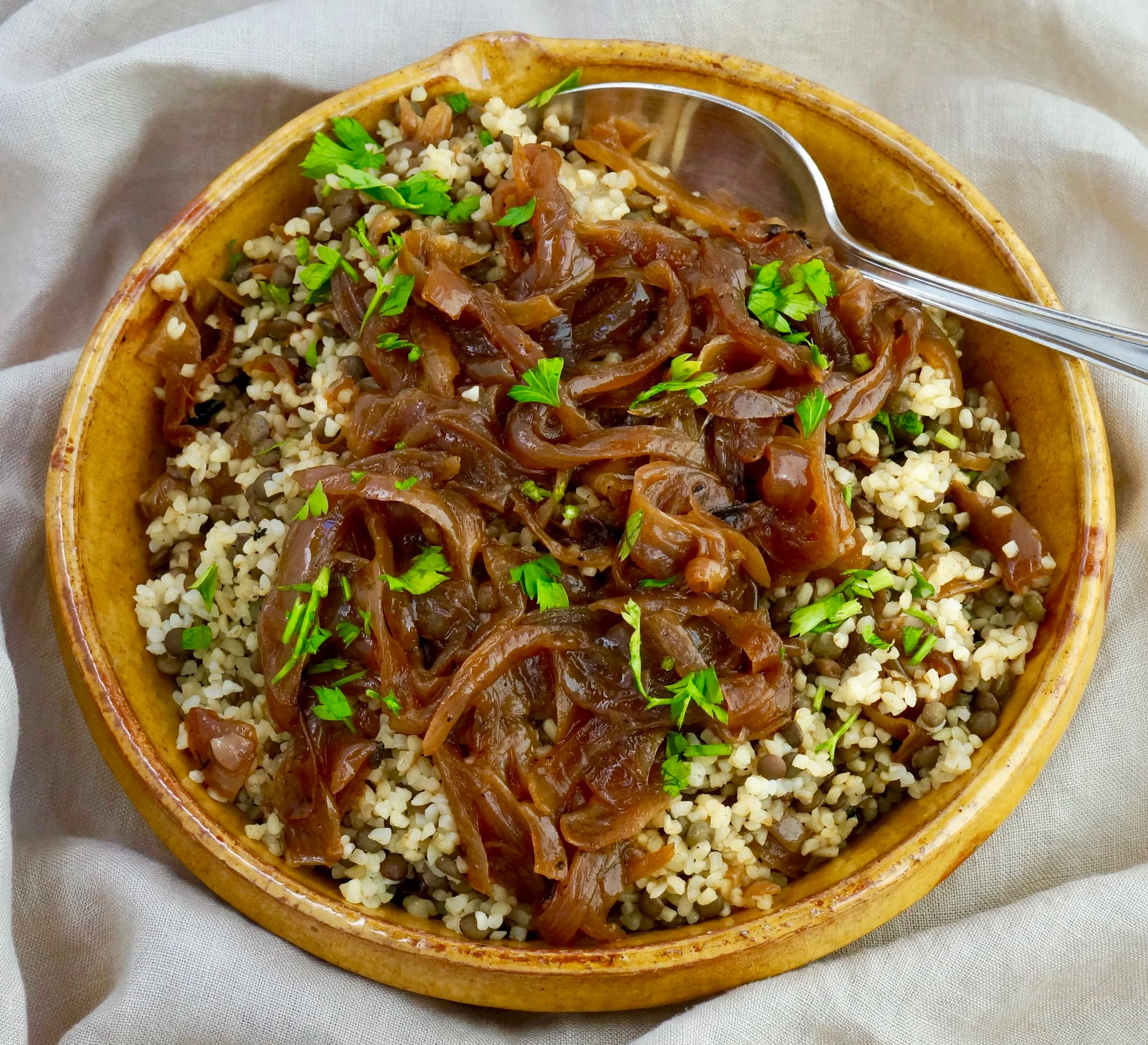 Bulgur Wheat Mujadarah