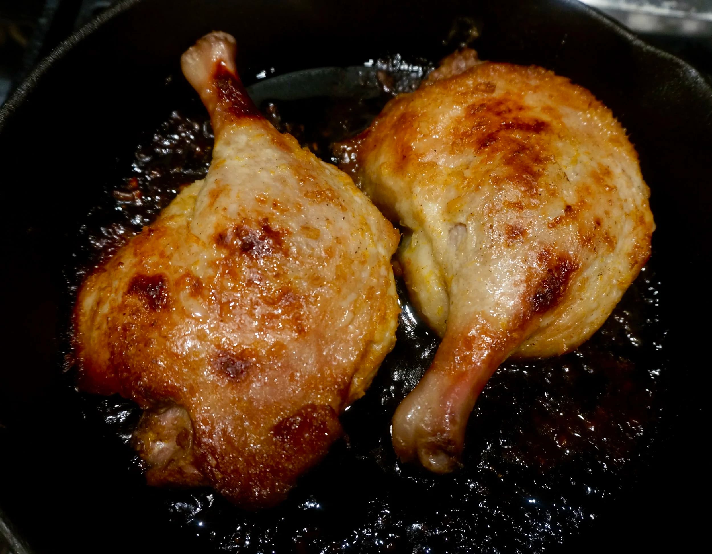 Crispy Roasted Duck Legs with Hoisin-Orange Glaze