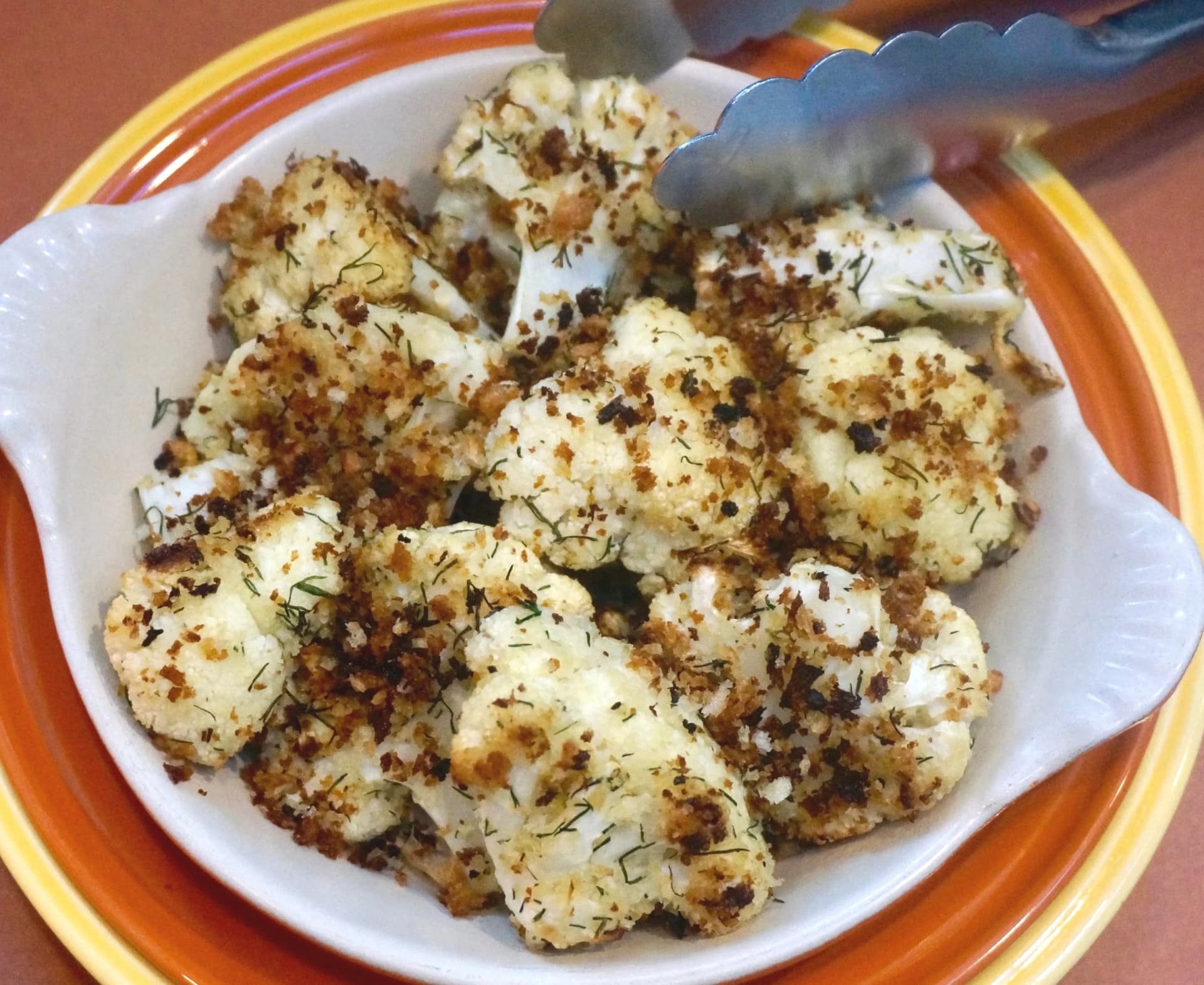 Roasted Cauliflower with Crumbs