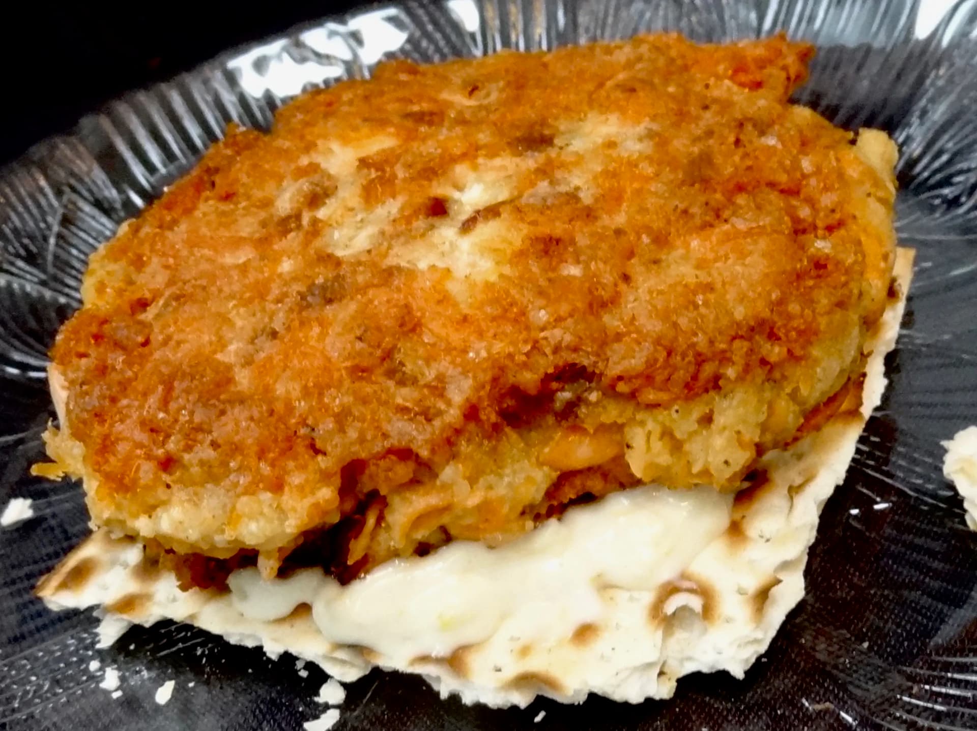 Salmon Latkes with Lemon-Scented Mayo on Matzo