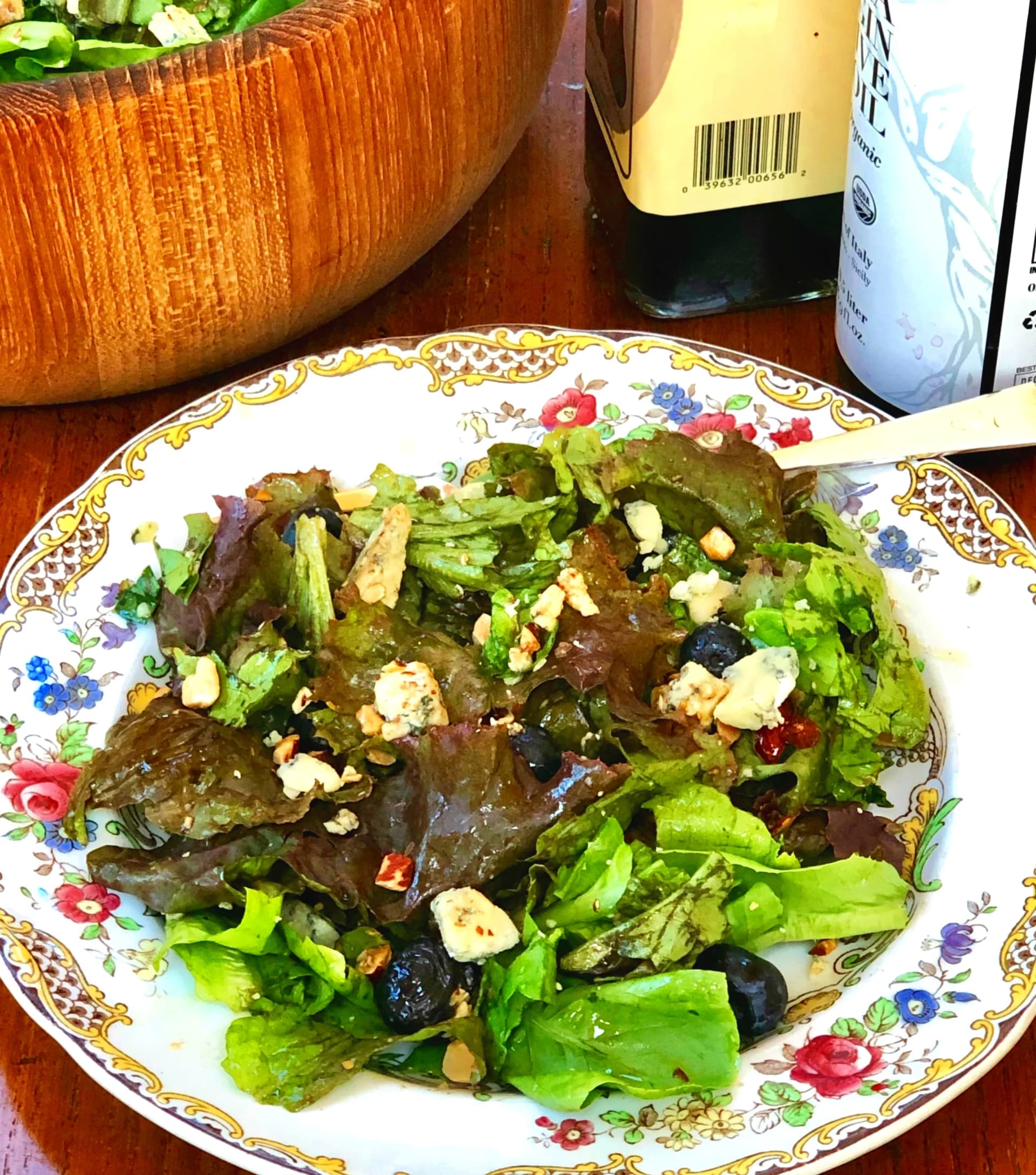 Blue Salad (with green): Berries and Cheese