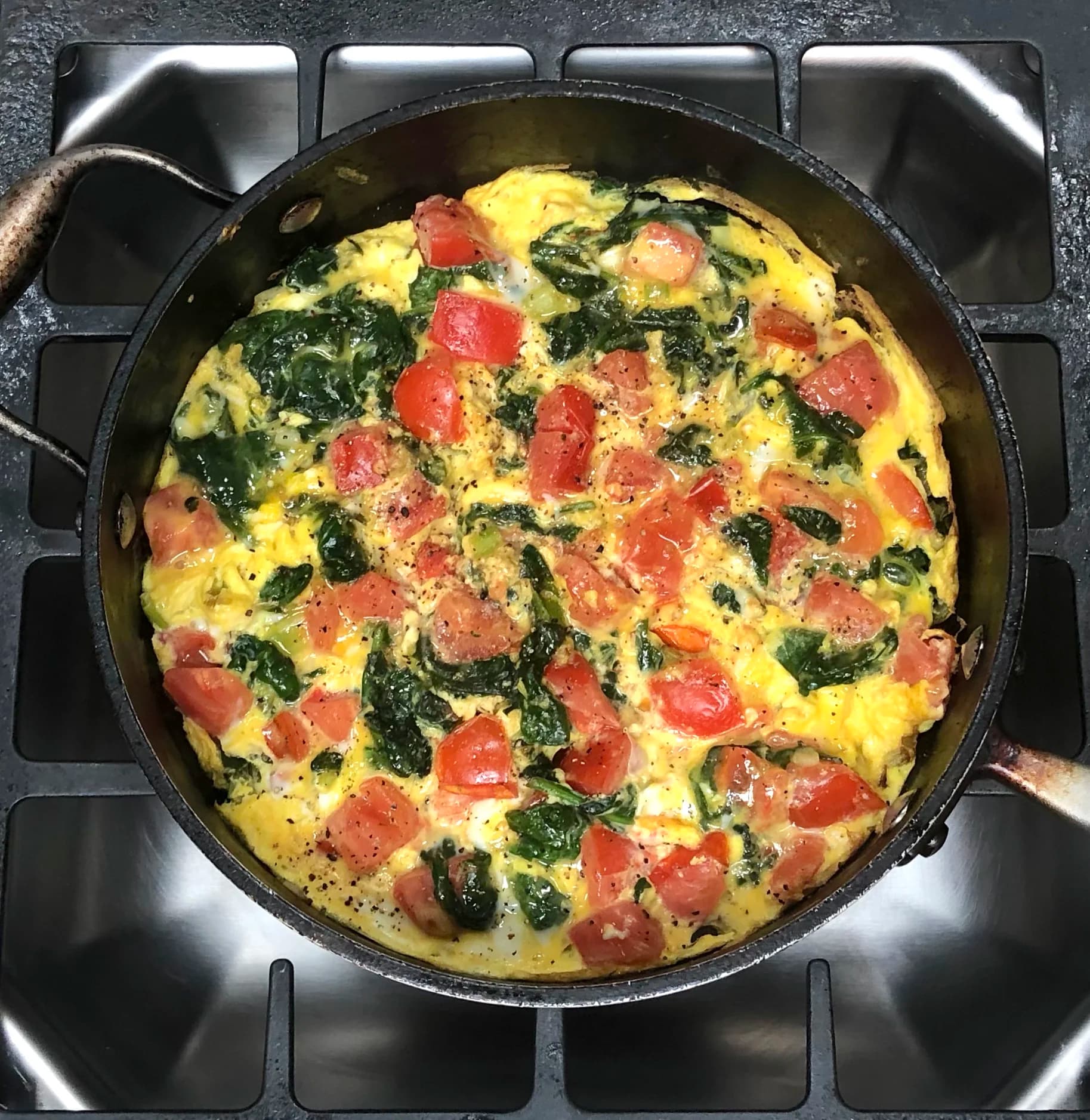 Spinach and Tomato Egg Scramble