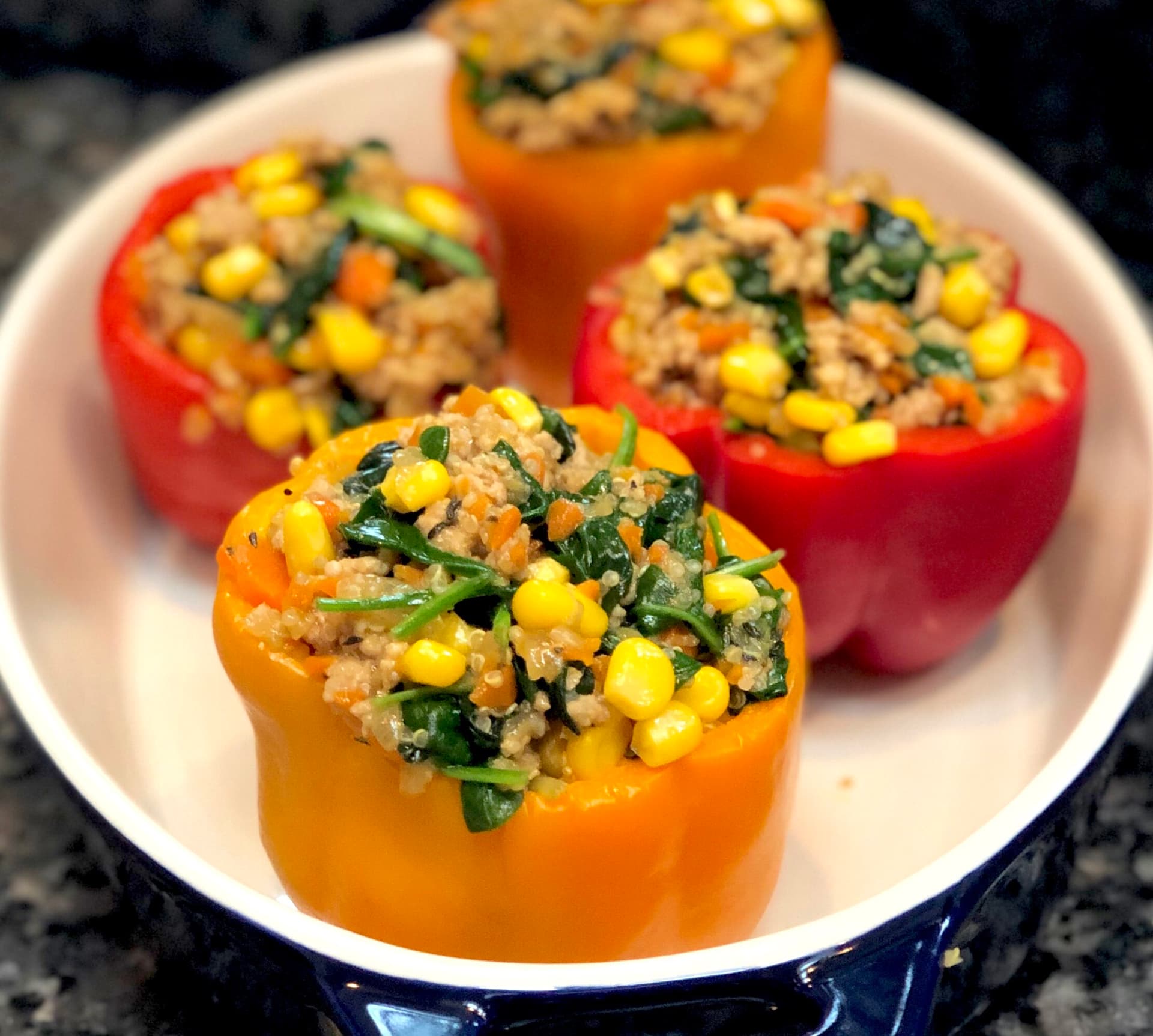 Quinoa, Turkey and Veggie Stuffed Peppers