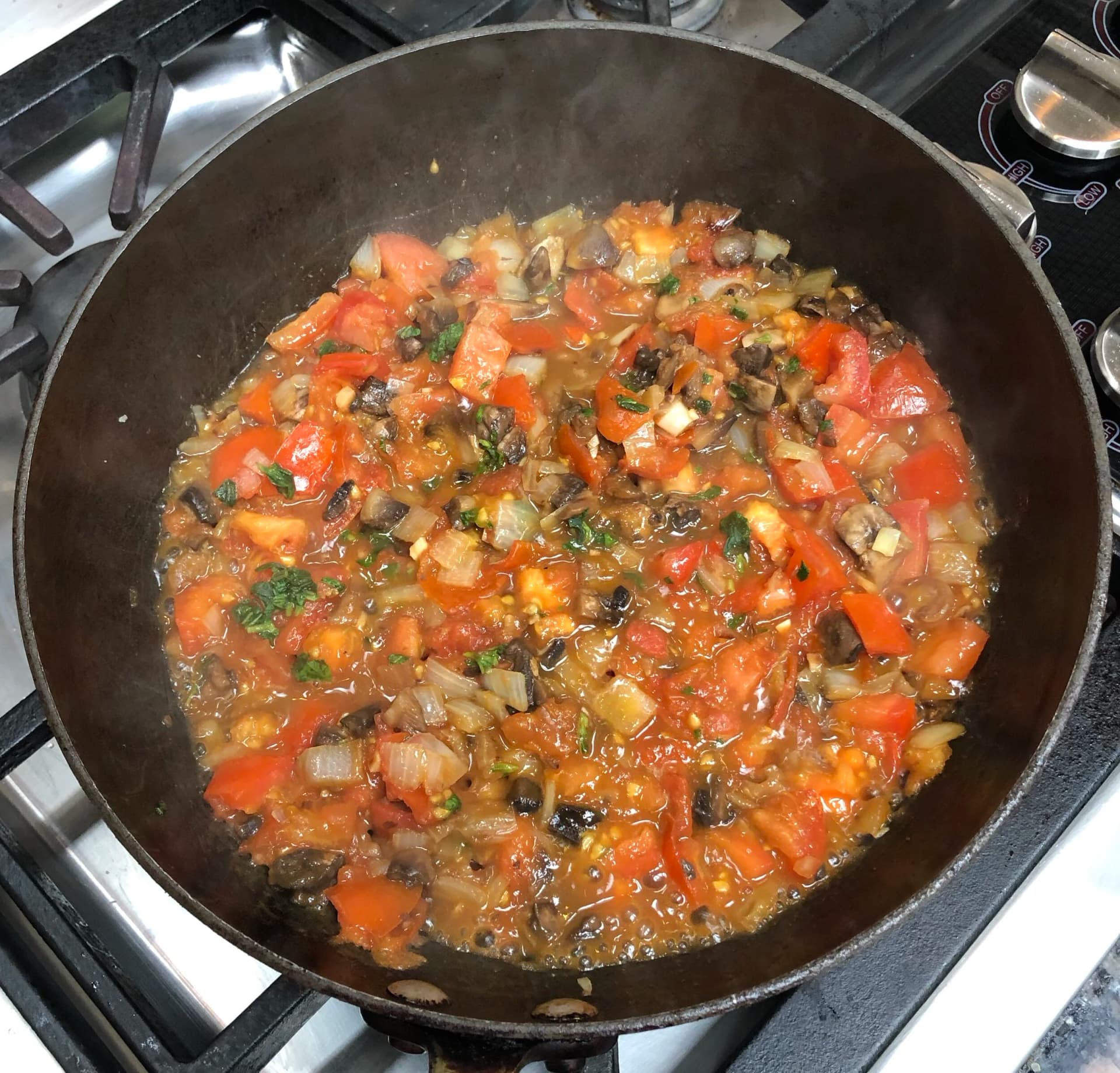 Tomato Eggplant Mushroom Sauce