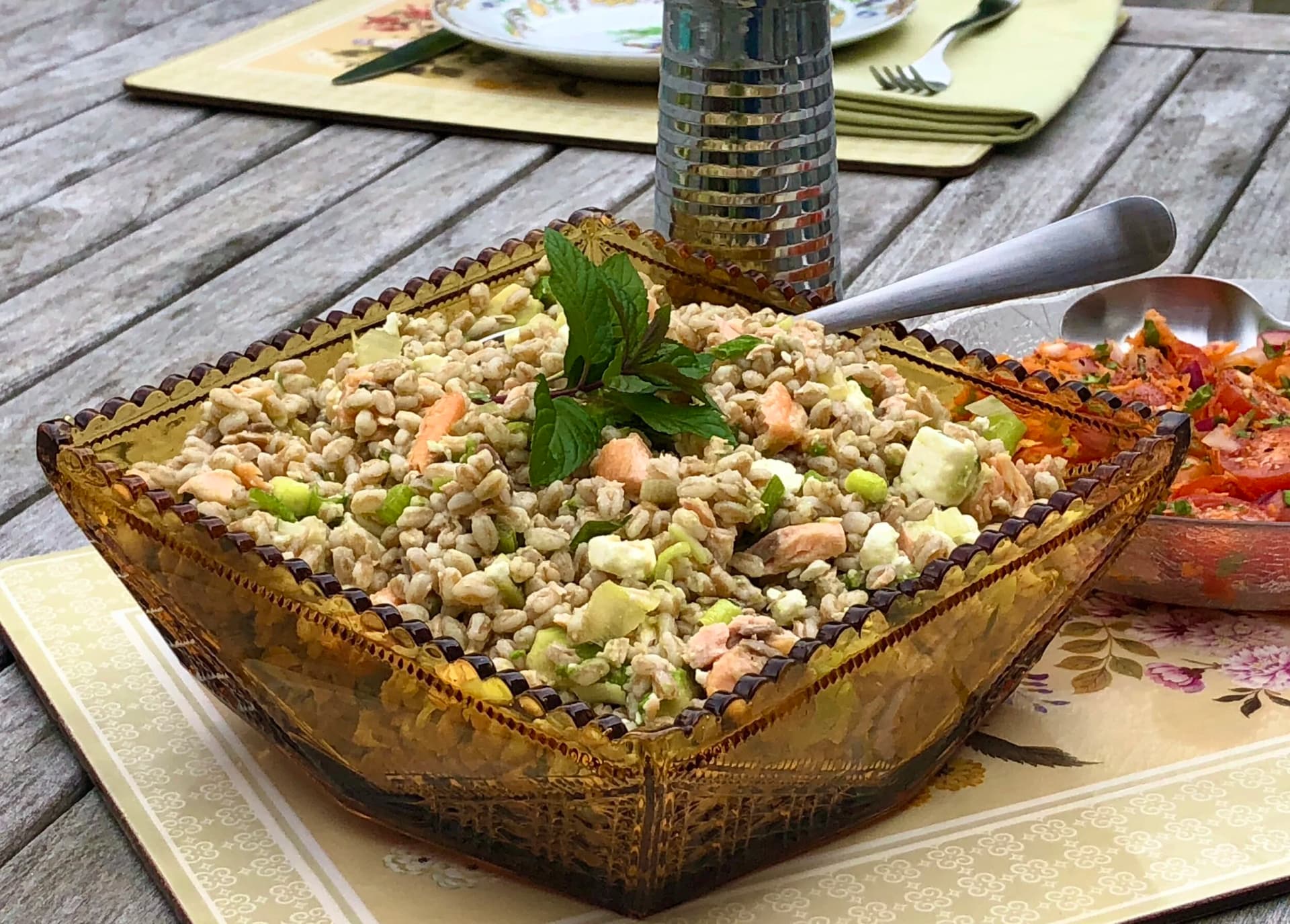 Salmon and Farro Salad