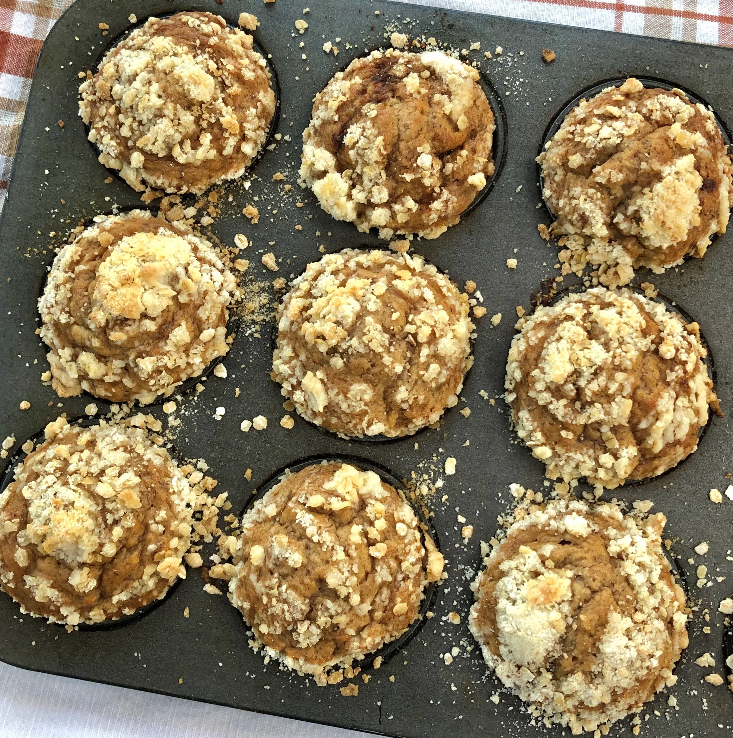 Banana Muffins with Oat Streusel