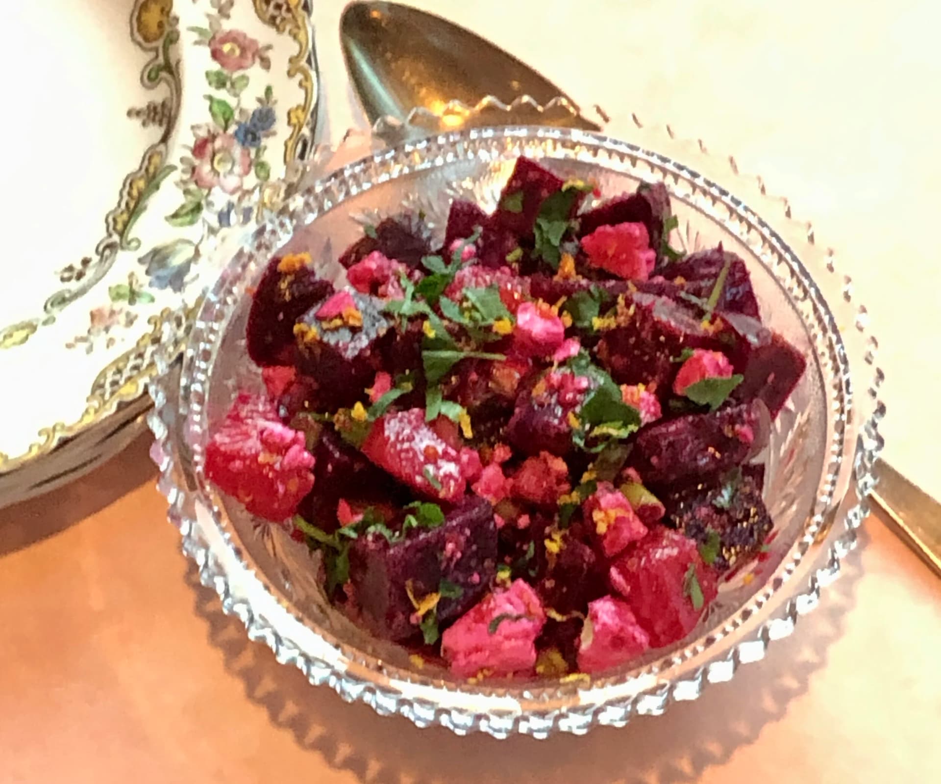 Beet Salad with Orange and Feta Cheese