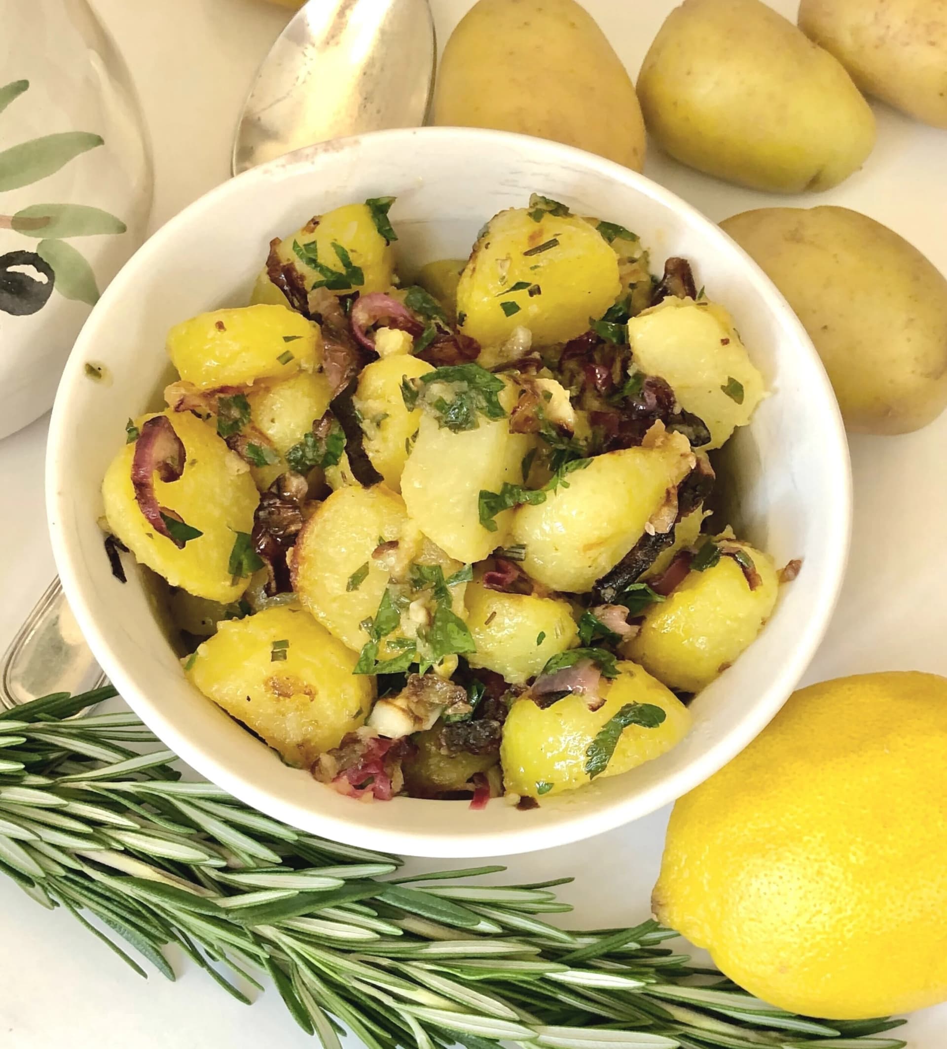 Roasted Potato Salad with Red Onions and Rosemary