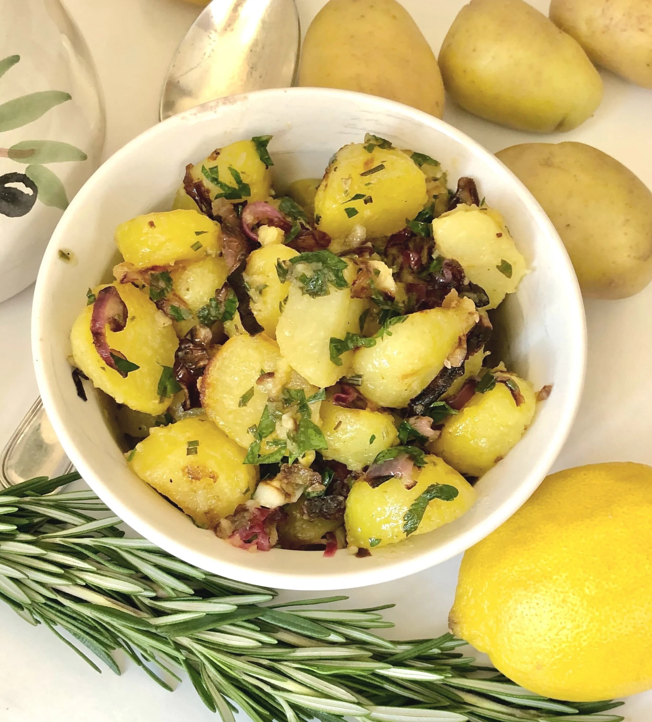 Roasted Potato Salad with Red Onions and Rosemary