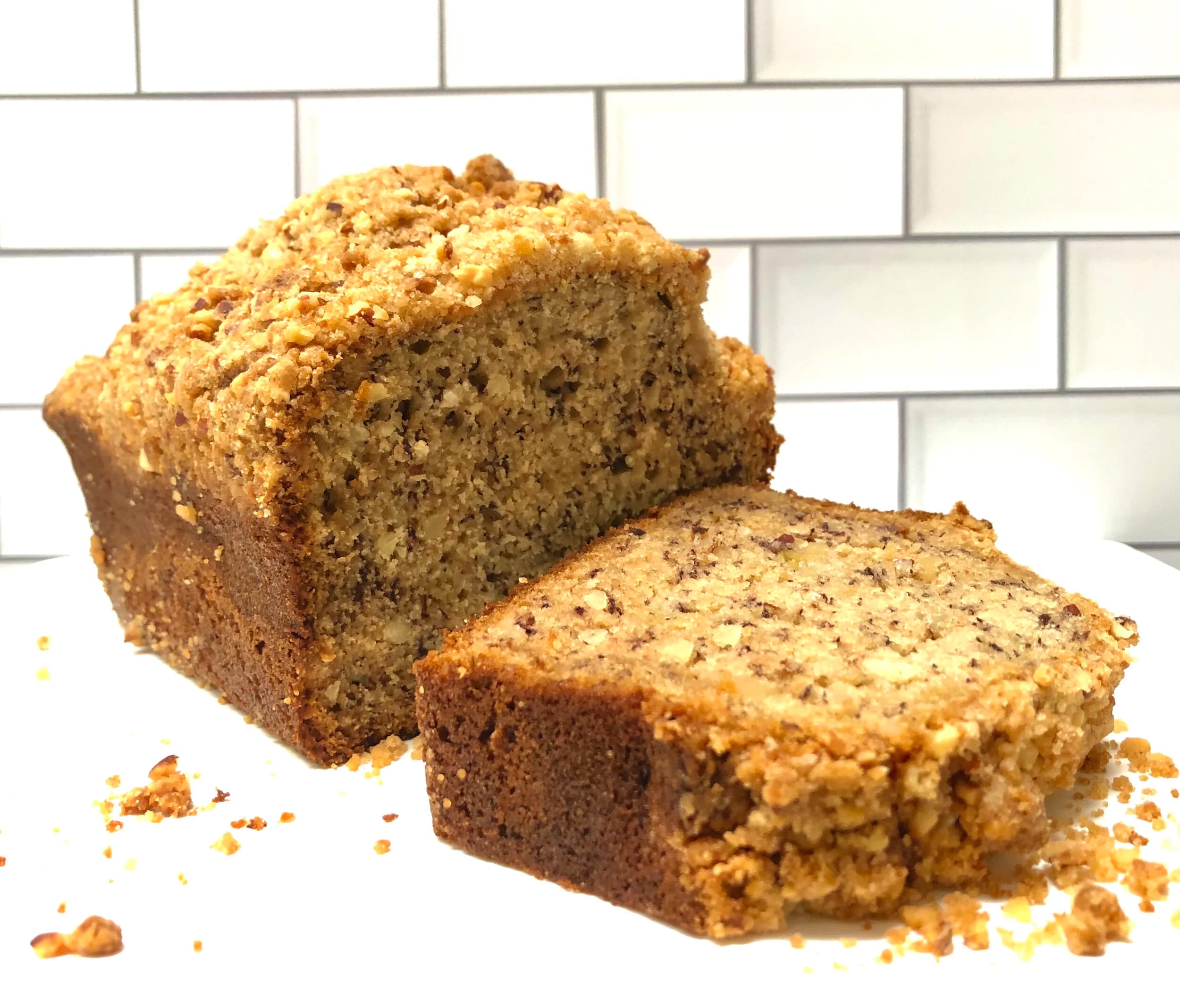 Banana Almond Streusel Bread