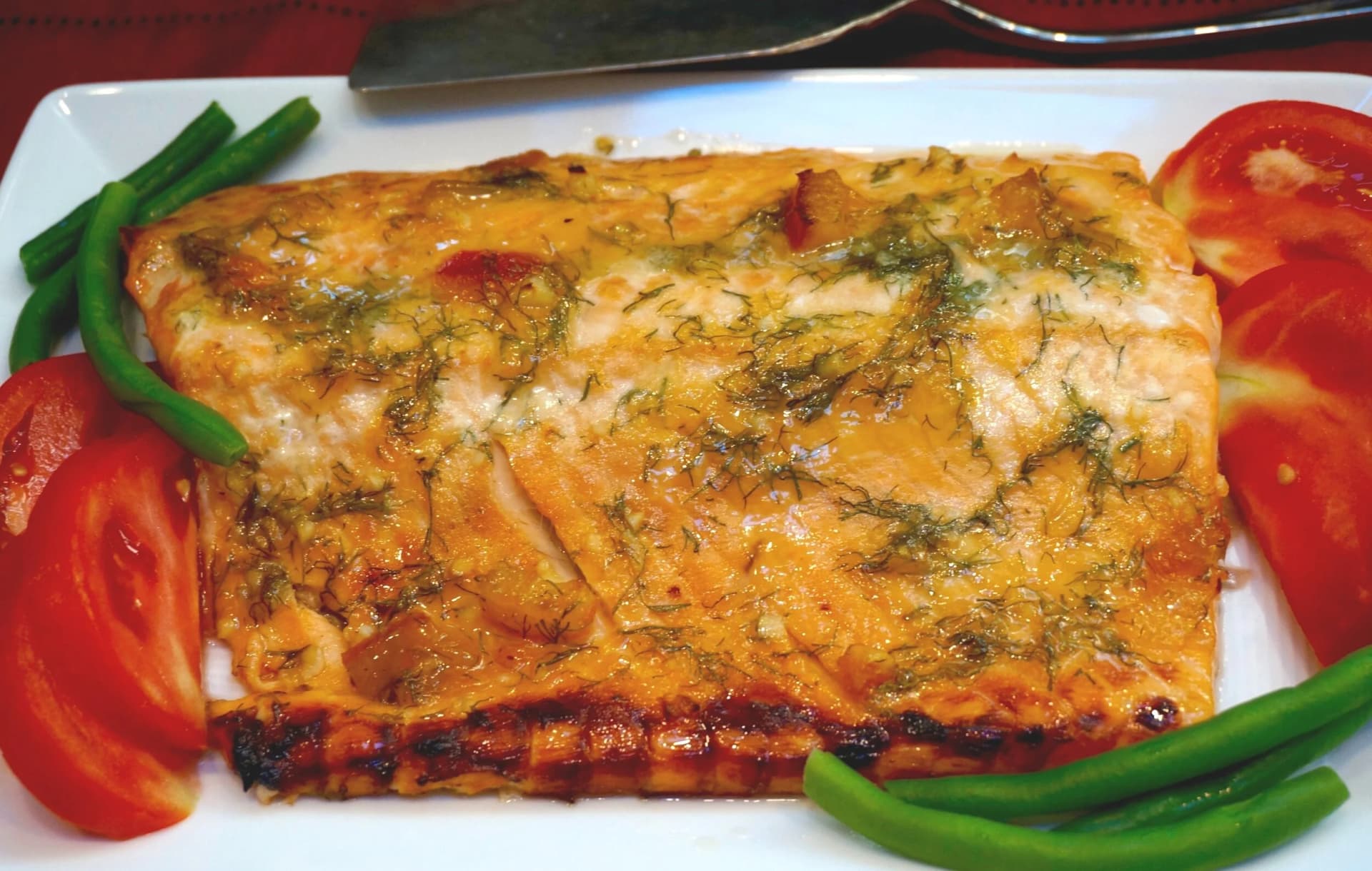 Gorgeous Hunk of Salmon, Roasted with Orange and Dill