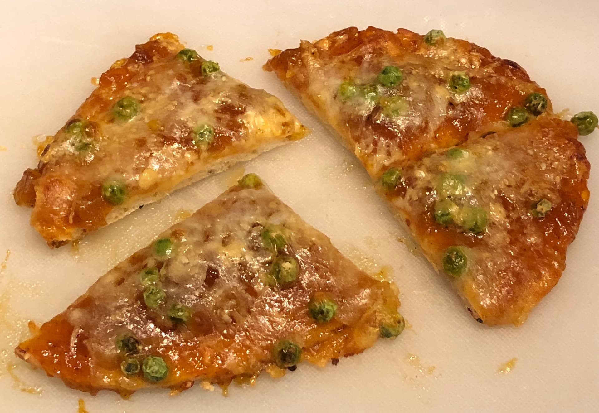 Naan Pizzas with Peas