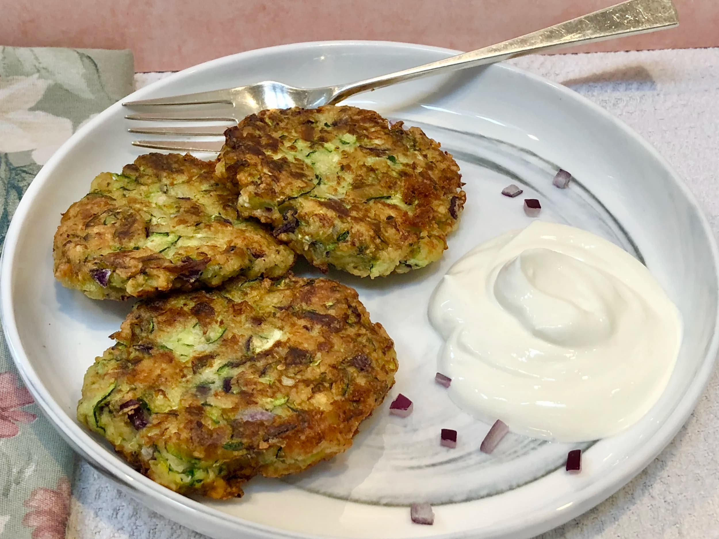 Zucchini Latkes with Cheese