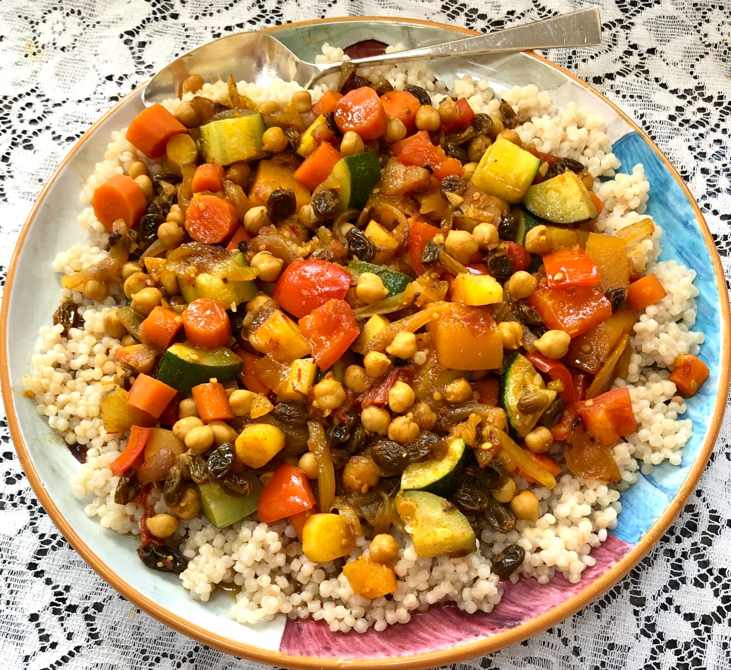 Israeli Couscous with Seven Vegetables