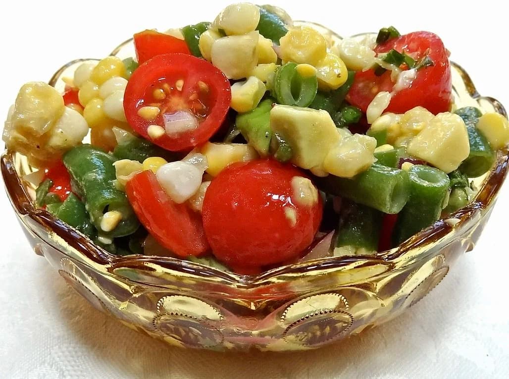 Grilled Corn and Green Bean Salad