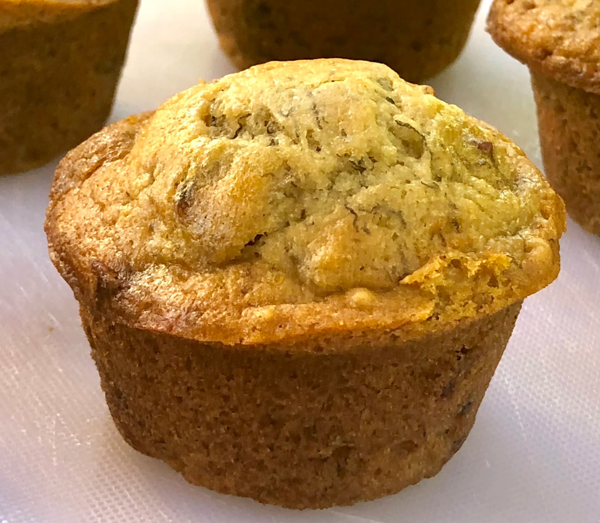 Banana Applesauce Muffins with Dried Cranberries