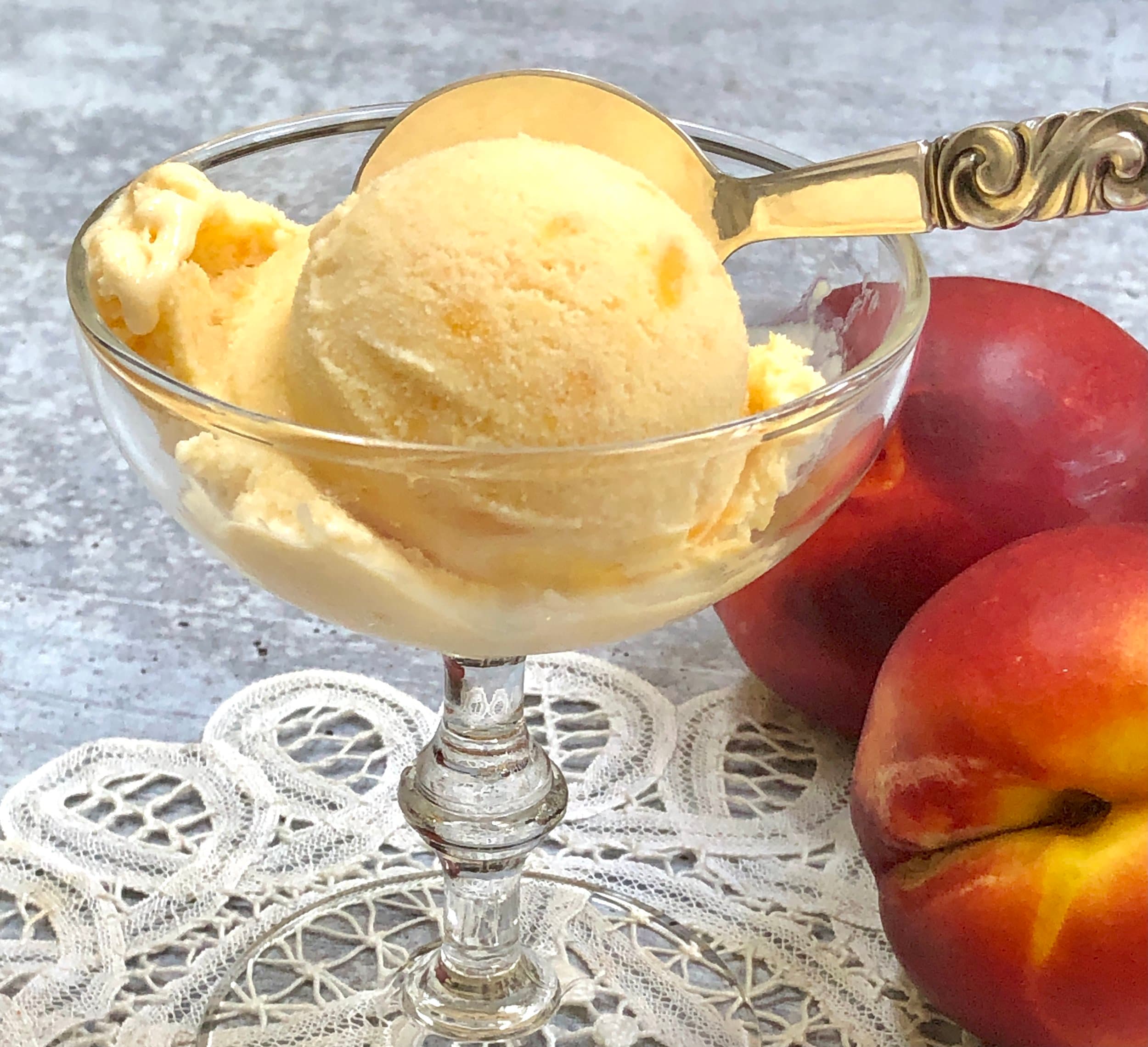Peach Bourbon Ice Cream