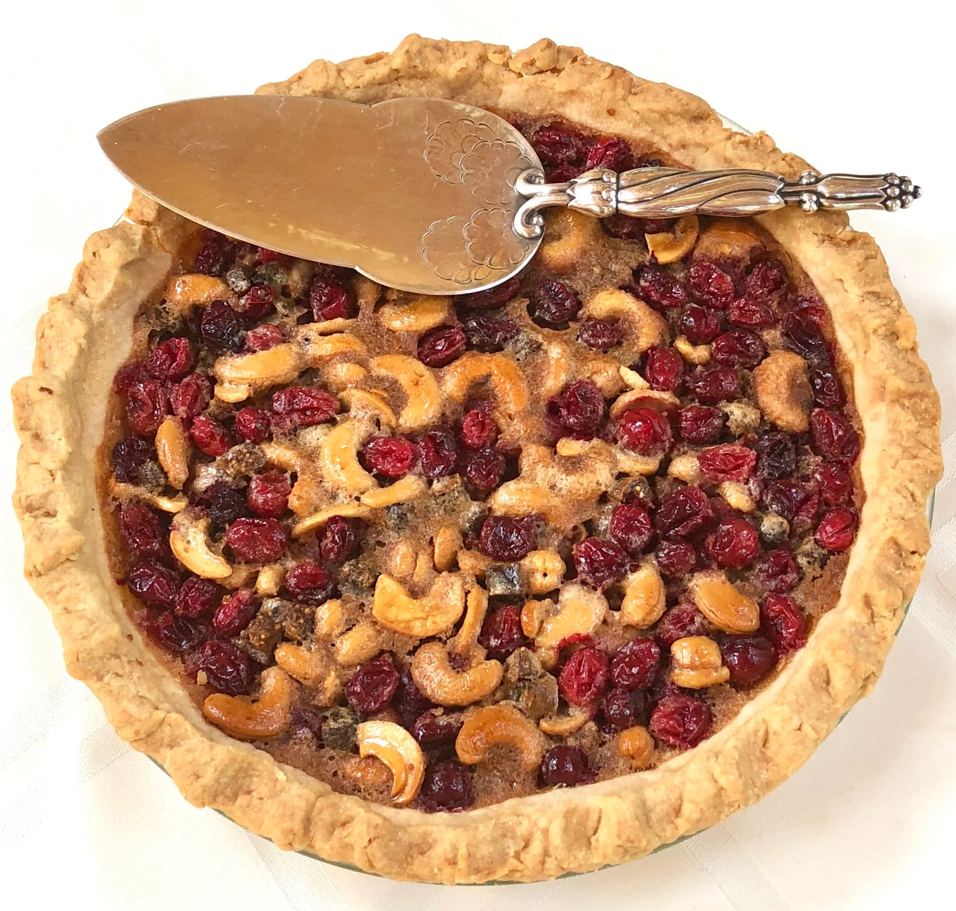 Cranberry-Maple-Cashew Pie