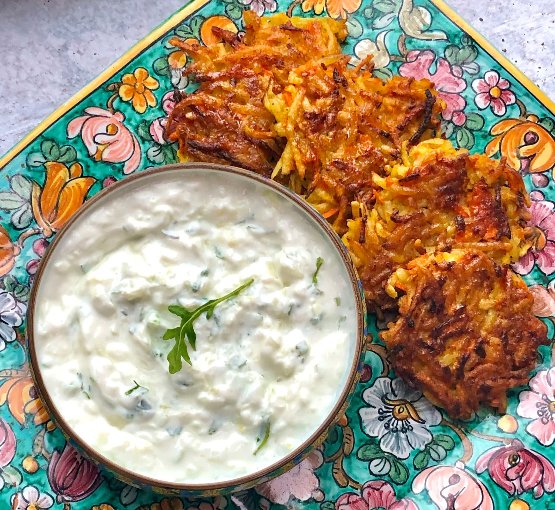 Potato-Carrot-Curry Latkes