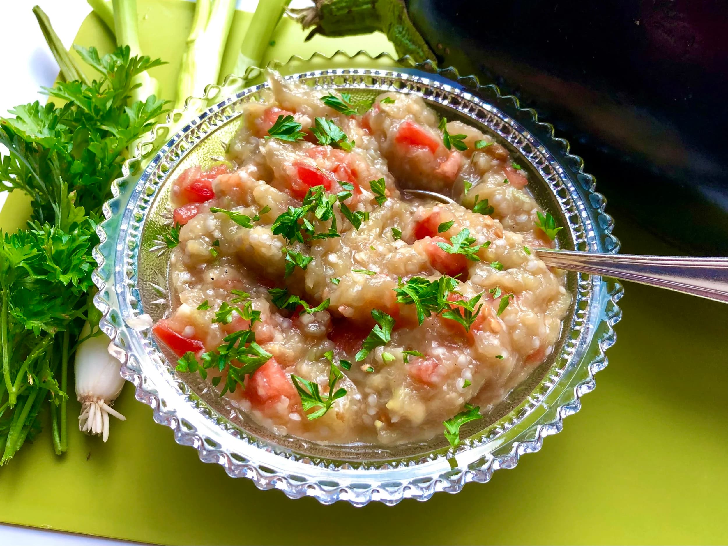 My Grandma's Romanian Eggplant Dip (Potlagela)