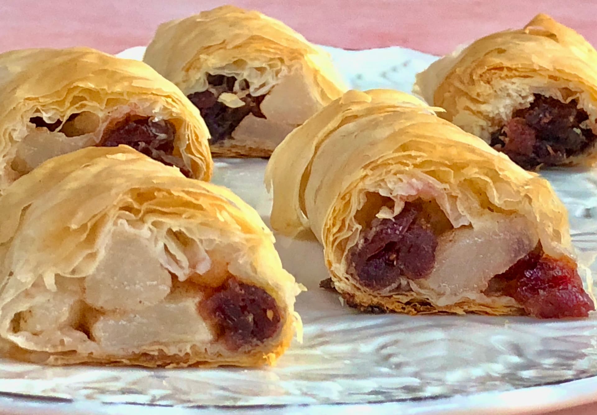 Pear and Cranberry Strudel