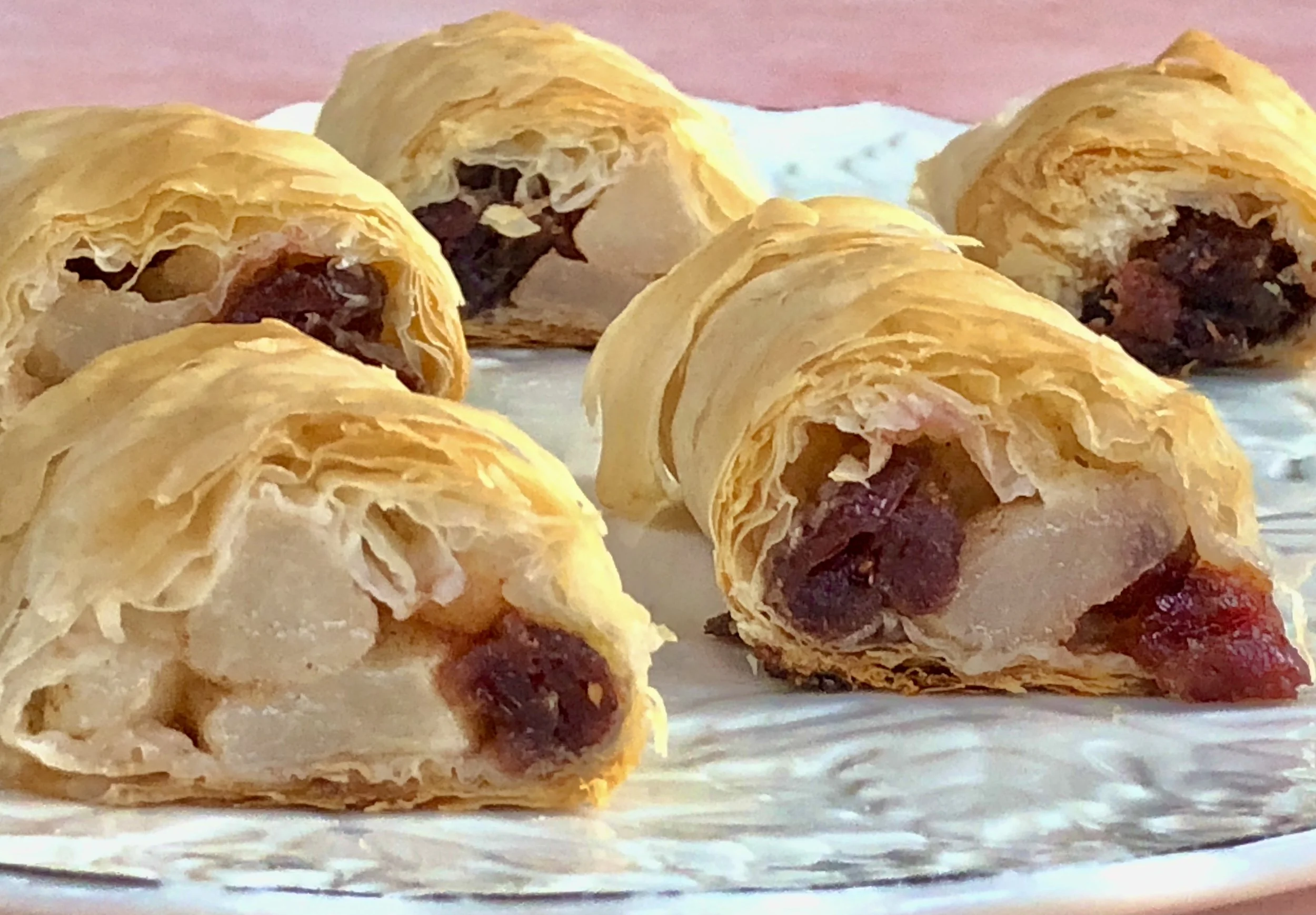 Pear and Cranberry Strudel