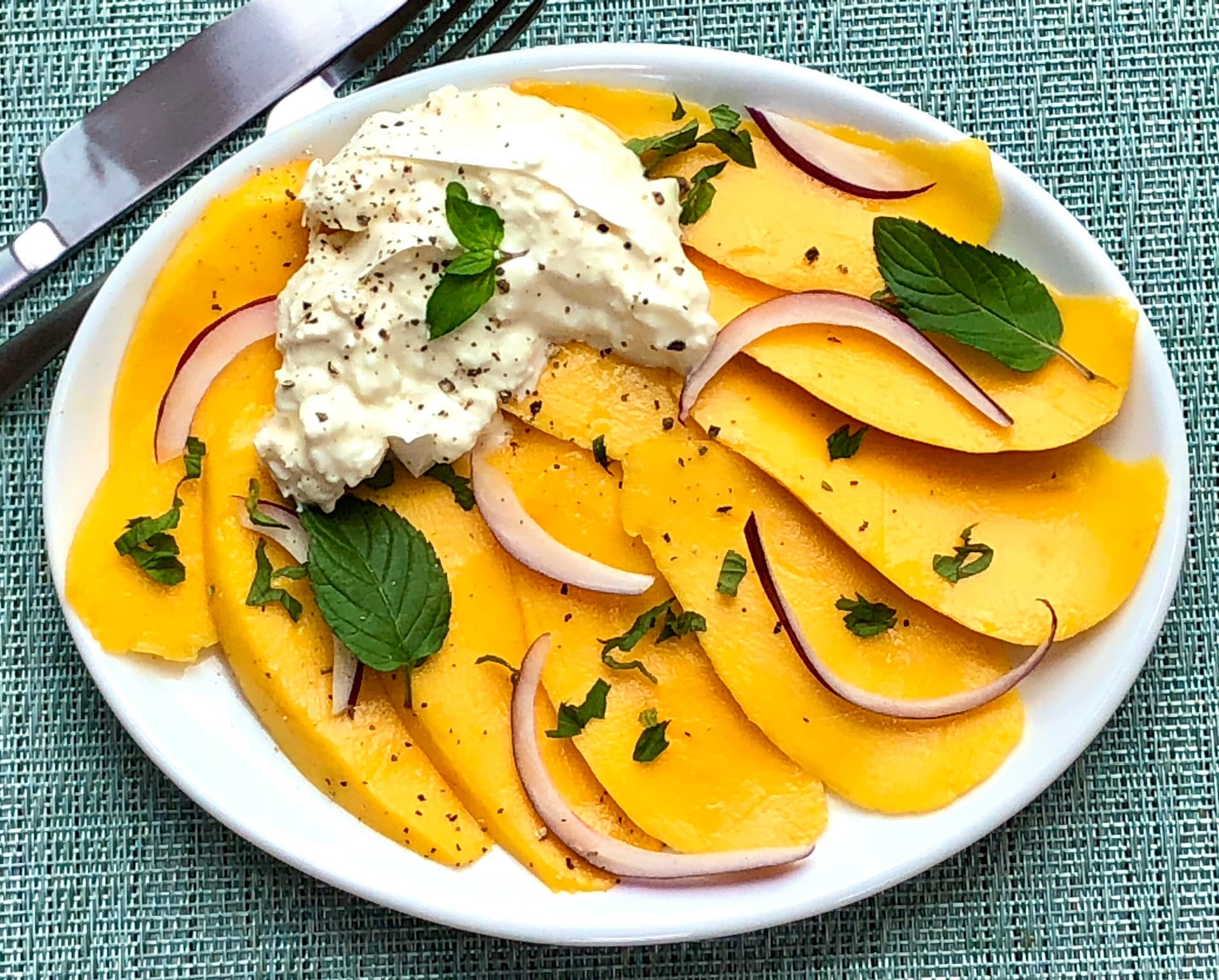 Ataulfo Mango Carpaccio with Burrata